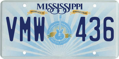 MS license plate VMW436