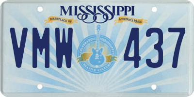 MS license plate VMW437
