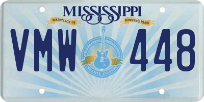 MS license plate VMW448