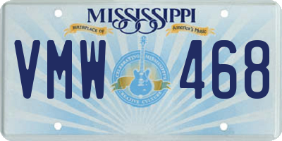 MS license plate VMW468