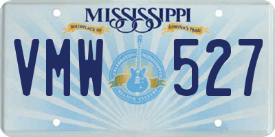 MS license plate VMW527