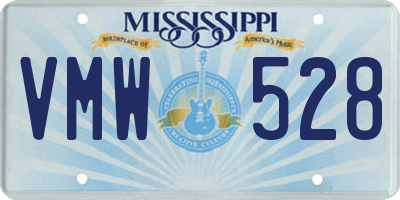MS license plate VMW528