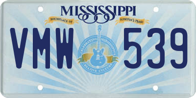 MS license plate VMW539