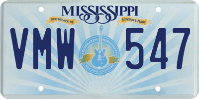 MS license plate VMW547
