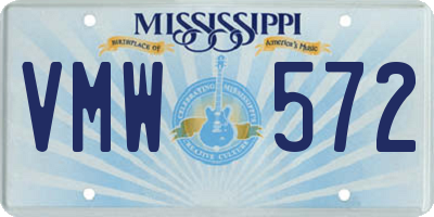 MS license plate VMW572