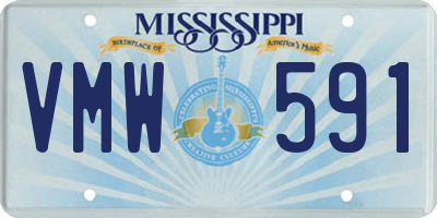 MS license plate VMW591