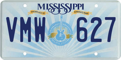 MS license plate VMW627