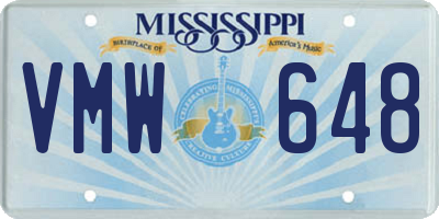 MS license plate VMW648
