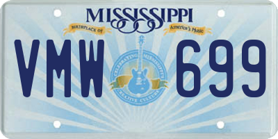 MS license plate VMW699