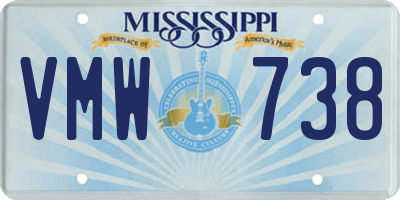 MS license plate VMW738