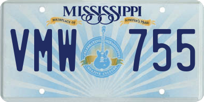 MS license plate VMW755