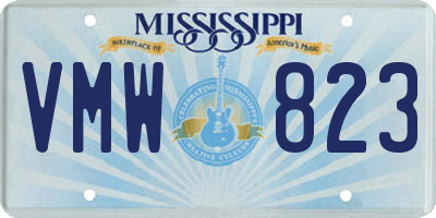 MS license plate VMW823
