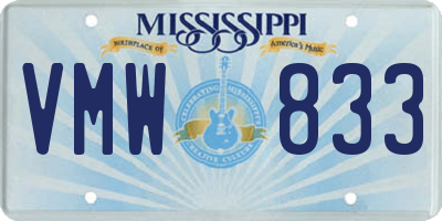 MS license plate VMW833