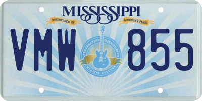 MS license plate VMW855