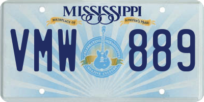 MS license plate VMW889