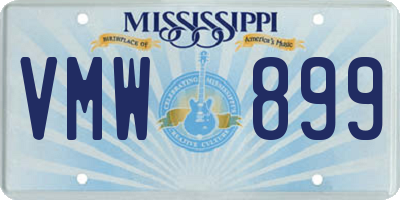 MS license plate VMW899