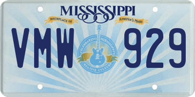 MS license plate VMW929