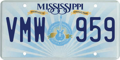 MS license plate VMW959