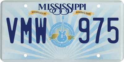 MS license plate VMW975