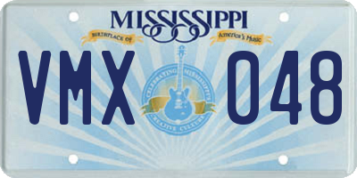 MS license plate VMX048
