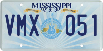 MS license plate VMX051