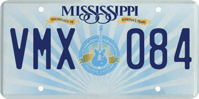 MS license plate VMX084