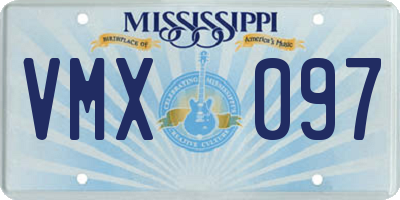 MS license plate VMX097