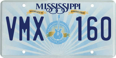 MS license plate VMX160