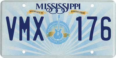 MS license plate VMX176