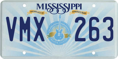 MS license plate VMX263