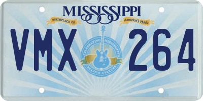 MS license plate VMX264