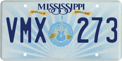 MS license plate VMX273