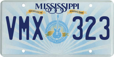 MS license plate VMX323