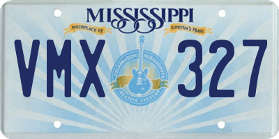 MS license plate VMX327