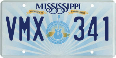 MS license plate VMX341