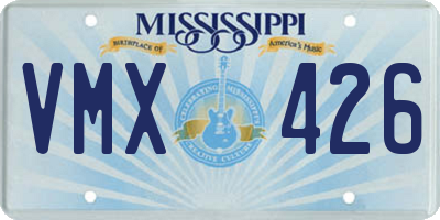 MS license plate VMX426