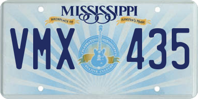 MS license plate VMX435