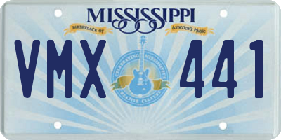 MS license plate VMX441