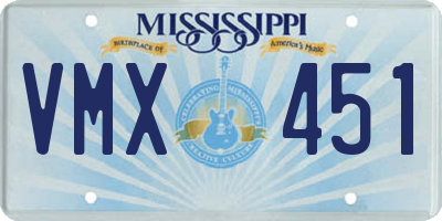 MS license plate VMX451