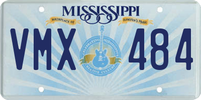MS license plate VMX484