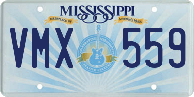 MS license plate VMX559
