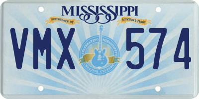 MS license plate VMX574