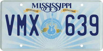 MS license plate VMX639