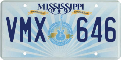 MS license plate VMX646