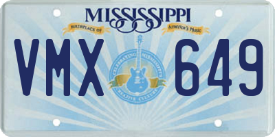 MS license plate VMX649