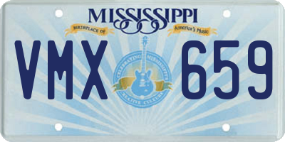 MS license plate VMX659