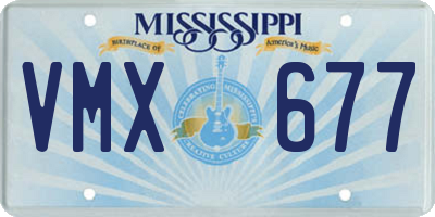 MS license plate VMX677