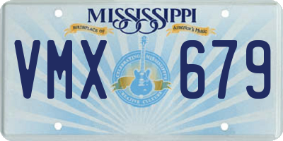 MS license plate VMX679