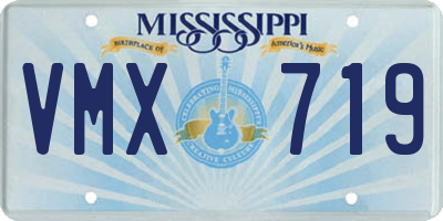 MS license plate VMX719