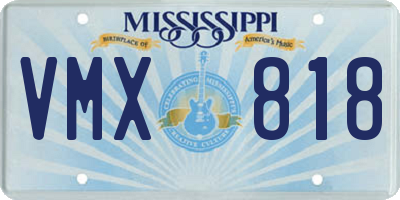 MS license plate VMX818